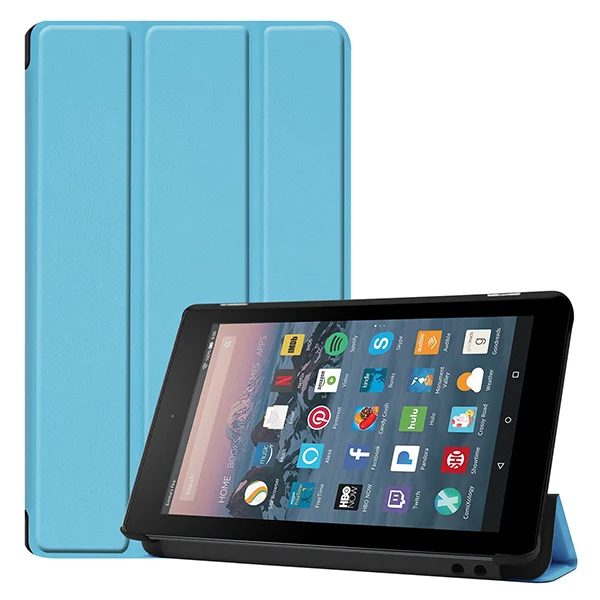 Магнитный чехол для Amazon Kindle Fire HD 7 дюймов выпущен Авто/Пробуждение планшет PU кожаный защитный чехол+ подарки - Цвет: 19FIRE7 KST BU