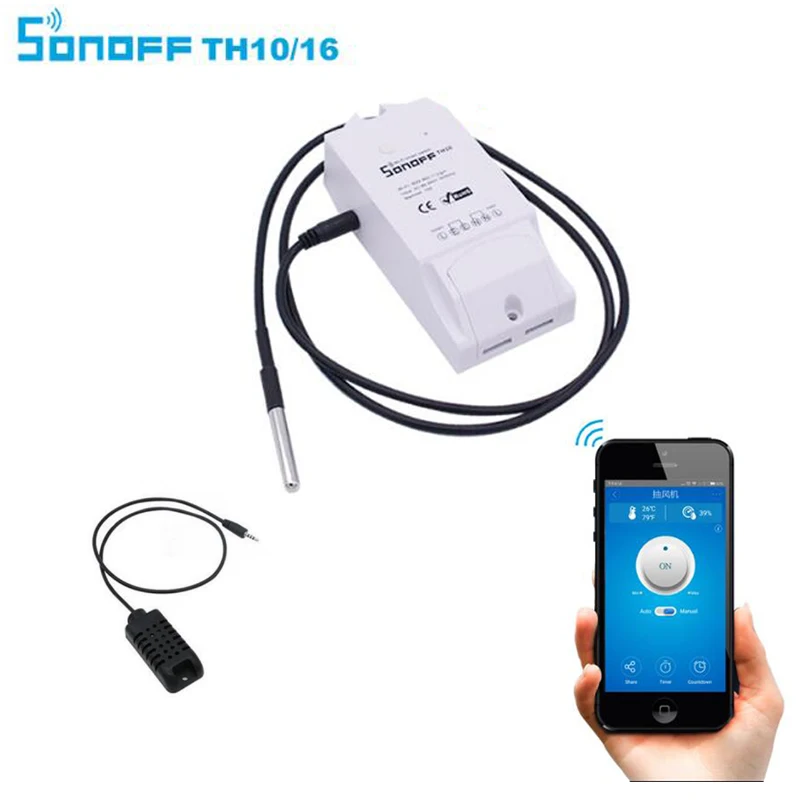 Itead Sonoff TH 10A/16A,Temperature Humidity Monitor Sensor Switch,WiFi