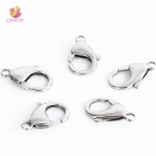 Fecho de lagosta de aço inoxidável, colares, pulseiras, fecho, diy 9mm/10mm /11mm/12mm/13mm/15mm