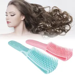 Волос, массаж головы гребень Расческа Для женщин мокрые вьющиеся Detangle щетка для волос для салона парикмахерские инструменты для укладки