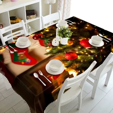 3D Table Cloth Exquisite Christmas Present Jingling Bell Pattern Waterproof Cloth Thicken Rectangular Wedding Tablecloth 3D Table Cloth Exquisite Christmas Present Jingling Bell Pattern Waterproof Cloth Thicken Rectangular Wedding Tablecloth
