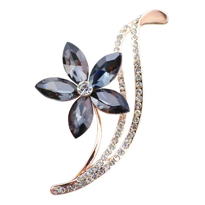 Rhinestone Flower Brooch Fashion Jewelry Pin