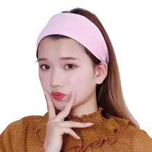 Женская впитывающая Пот повязка головная для йоги Эластичный Тюрбан спортивные повязки для волос стрейч повязка на голову головные уборы аксессуары для волос
