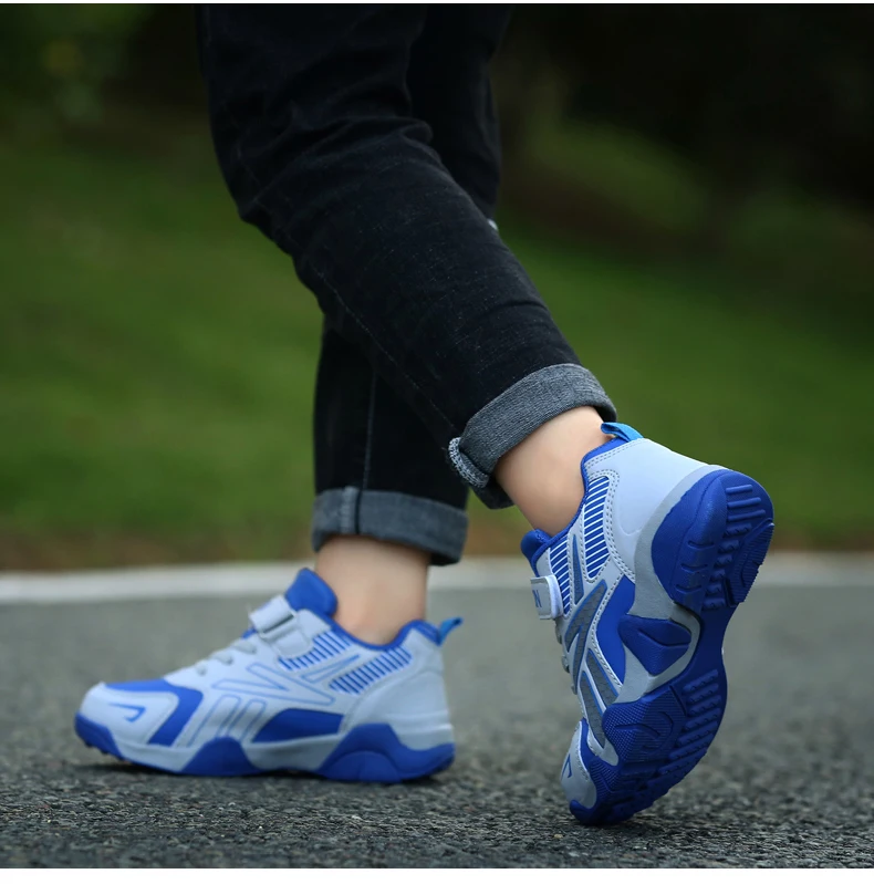 2020 Spring Autumn Boys Shoes Casual Sports Pu Leather Kids Sneaker Moccasins Solid Anti-slip Children Shoes for Boys
