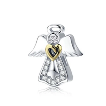 

MOWIMO 100% 925 Sterling Silver Guardian Angel Girls Charms Beads Fit Original Silver Bracelets Pendant Necklace Jewelry BKC747