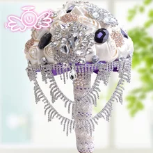 Новое поступление шикарный Хрустальный цветок Свадебный букет невесты букет Свадебный шар-цветок аксессуары День святого Валентина