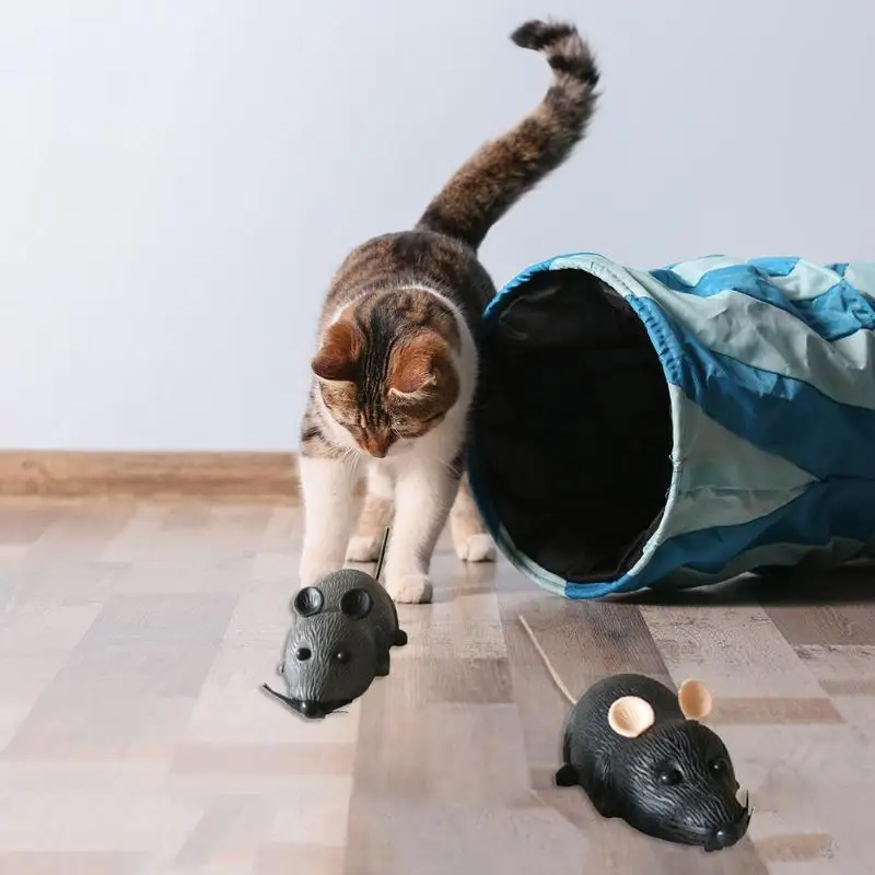 

Pull Mini Simulation Cartoon Mouse Lifelike Rat Cat Toys Funny Trick Toys Tease Cat And Dogs Reborn Magic Mouse Toy