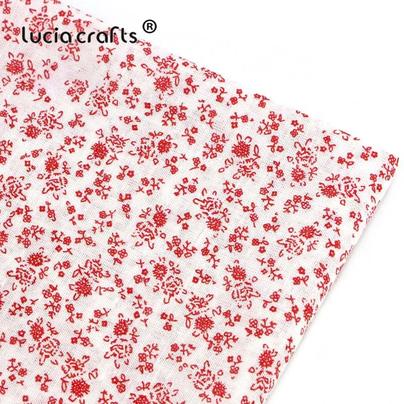 Lucia ремесла 1 шт. 50*50 см красный диапазон печати лоскутное хлопок ткань швейный Материал текстиль DIY ткани H0803
