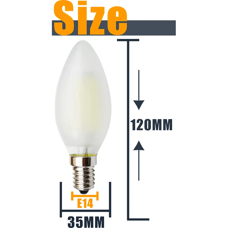 Jcking(комплект из 10 шт.) схема соединений для настройки 220V 2 W/4 W/6 W E14 затемнения светодиодный лампы накаливания светодиодный матовый Свеча светильник лампочка, SES Свеча светильник лампочка