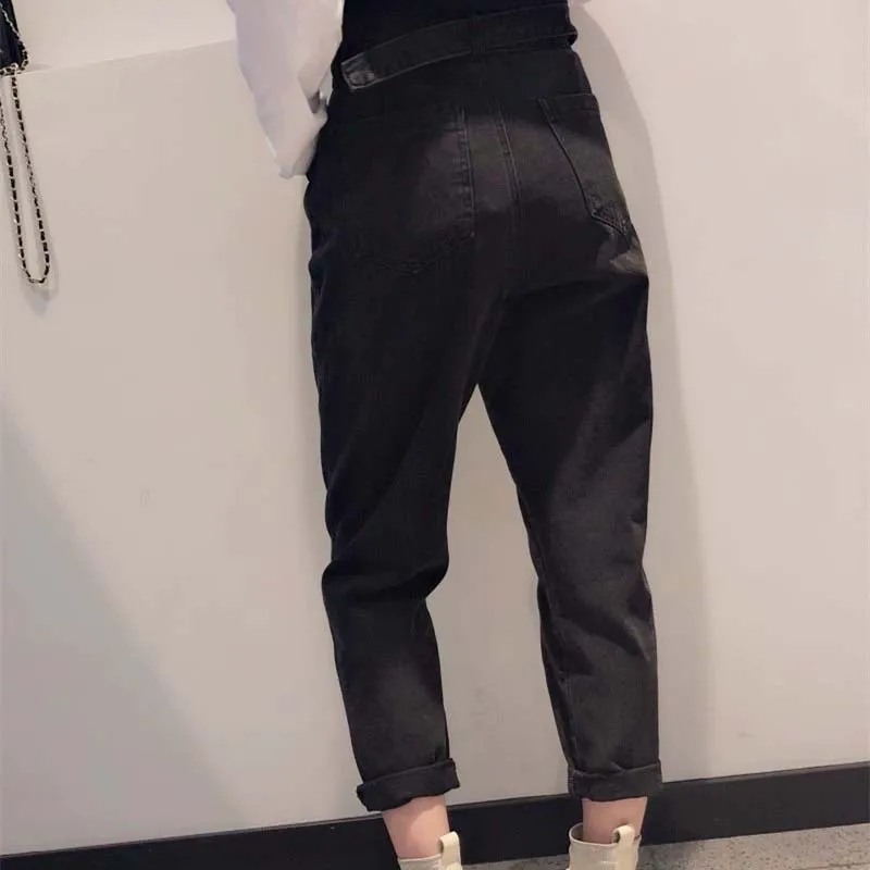 Hosen женские брюки herem 5xl большого размера свободные уличная одежда harajuku до