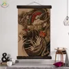 Affiche murale moderne avec cadre imprimé, peinture sur toile avec flammes pour tatouage de Dragon chinois ► Photo 1/6