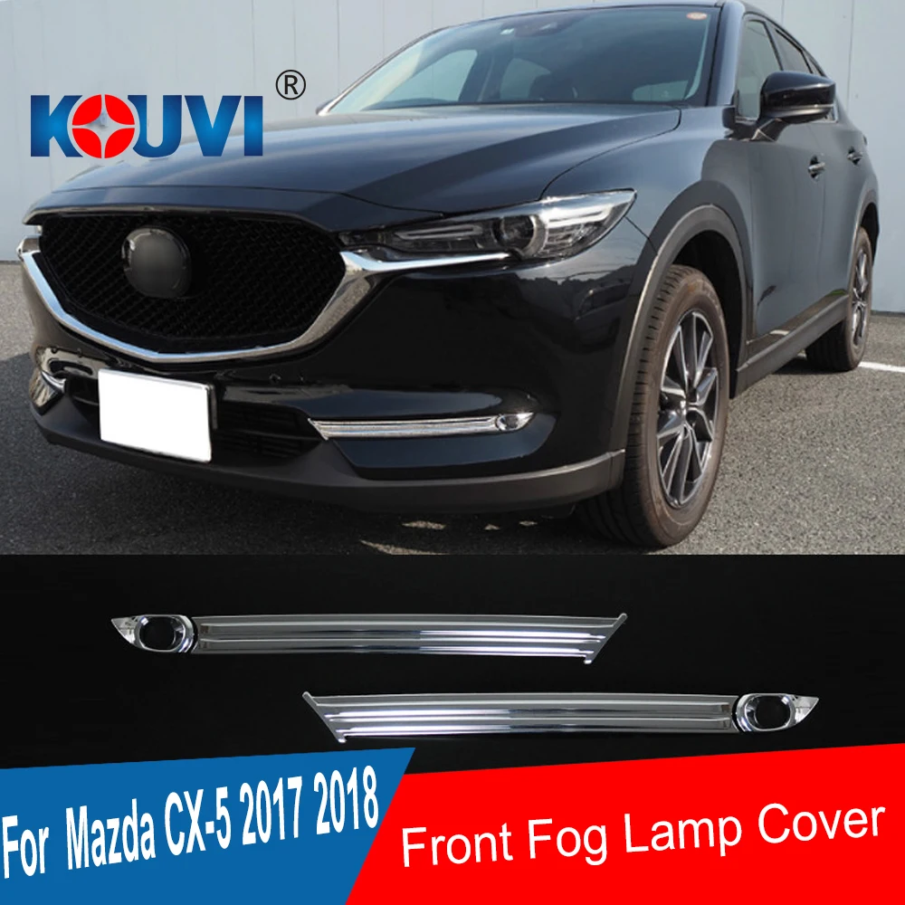 

4pcs ABS FRONT FOG LIGHT COVER TRIM STICKER MOLDING GARNISH LAMP ACCESSORIES FIT FOR 2017 2018 Mazda CX-5 CX 5 CX5