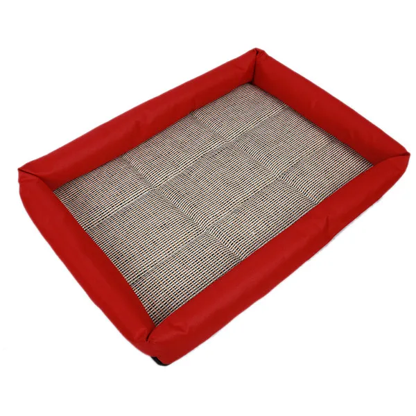Летняя классная собачья кровать для домашних животных кошка собаки новая соломенная татами Оксфорд кровать и соломенный коврик специально охлаждающий экологичный Ручная стирка IC667955 - Цвет: red
