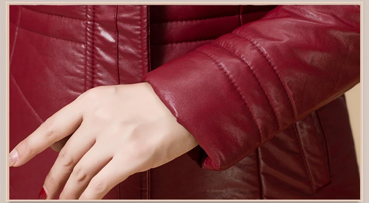 Women Winter Long Jackets Coats Padded Thick Coat Hooded Faux Fur Collar Jackets Women Plus Size 6XL Leather Jacket And Coat CH753 (10)