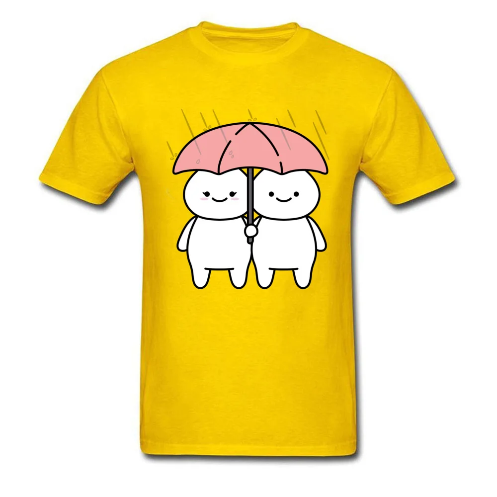 Unique In The Rain Top T-shirts Cute Summer/Autumn Short Sleeve O-Neck Tops & Tees Pure Cotton Men's Design Tops T Shirt In The Rain yellow
