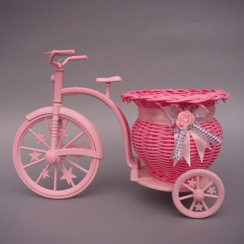 Zakka ротанговая трехколесная велосипедная декоративная плетеная корзина