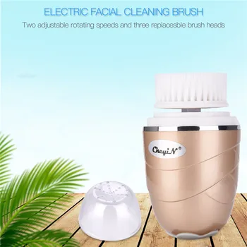 

Mini USB Rechargeable Electric Facial Deep Cleaning Brush Sonic Vibration Waterproof Face Cleaner Washing Machine Skin Care 35
