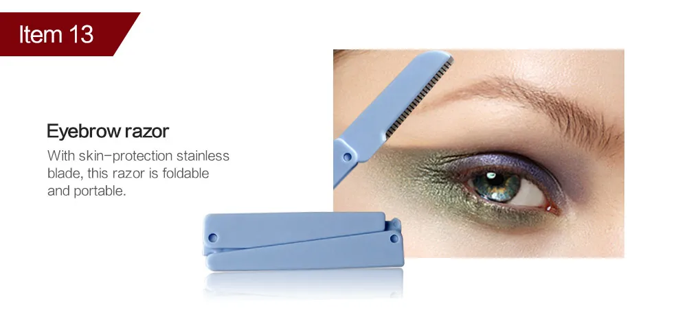 13Pcs Makeup Set 10 Colors Warm Nude Colors Eyeshadow Black Mascara Eyeliner with Eye Shadow Brush Kit (10)