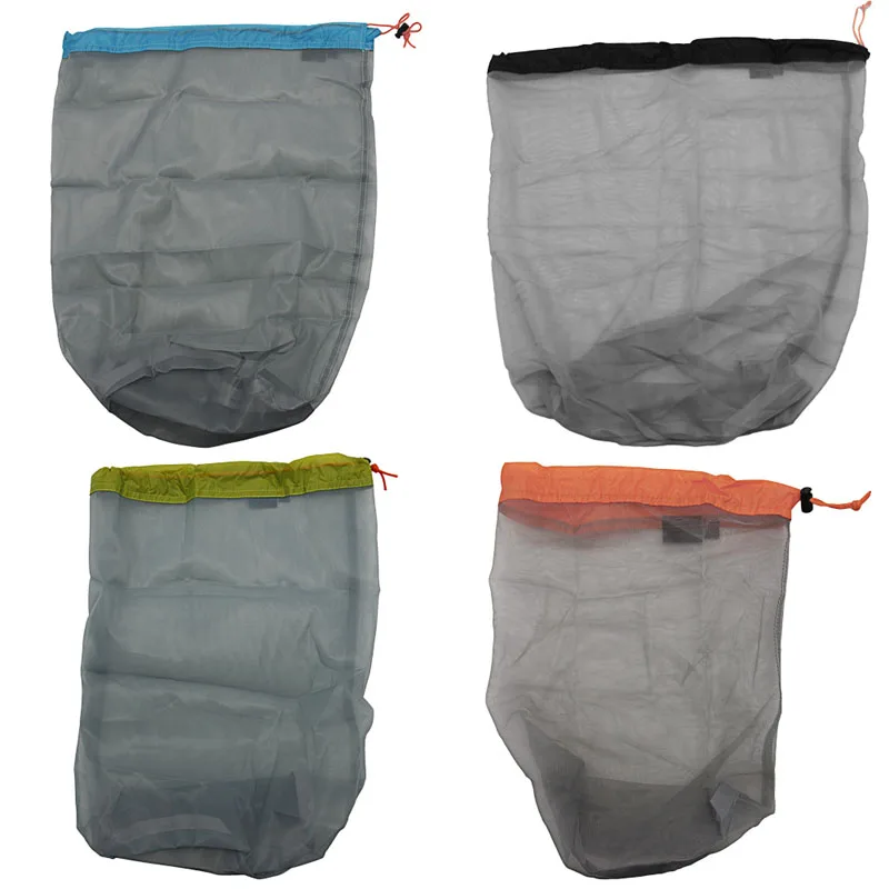 

picnic bag Drawstring Mesh Stuff Sack Storage Bag for Tavelling Camping Fishing Sports