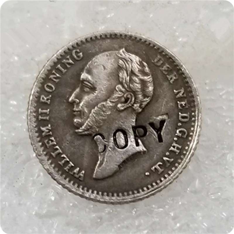 1848 Нидерланды 5 центов копия монеты Бесплатная доставка|Безвалютные монеты| |