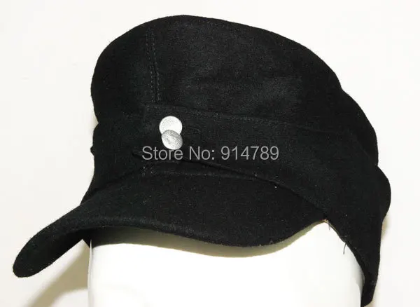  WWII GERMAN WH ELITE EM M43 PANZER WOOL FIELD CAP SIZE L -3461