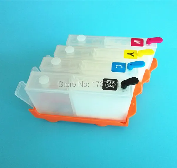 

For HP 178 refill ink cartridge with auto reset chip for HP Photosmart 6510 7510 inkjet printer 4 color