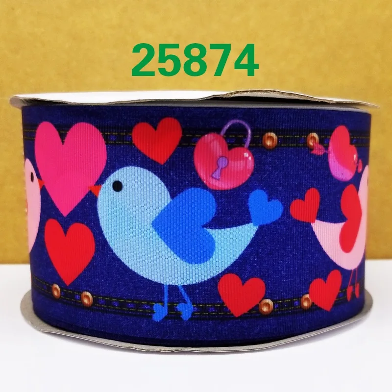 50 ярдов мультфильм напечатанный grosgrain ленты 25981 - Цвет: 25872