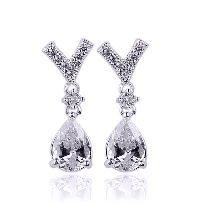 spesifikasi Wanita Sterling Silver 925 Anting Menjuntai Y Gaya 8x10mm Pear Cut Cubic Zirconia Perhiasan Rhodium Disepuh E102 Online Wanita Sterling Silver 925 Anting Menjuntai Y Gaya 8x10mm Pear Cut Cubic Zirconia Perhiasan Rhodium Disepuh E102