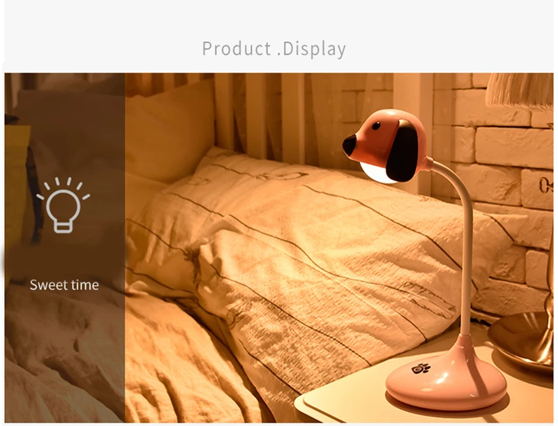 Светодиодный ночник для детей, милая собака, ночник, детский щенок собачка Белый USB, настольная лампа с питанием от аккумулятора