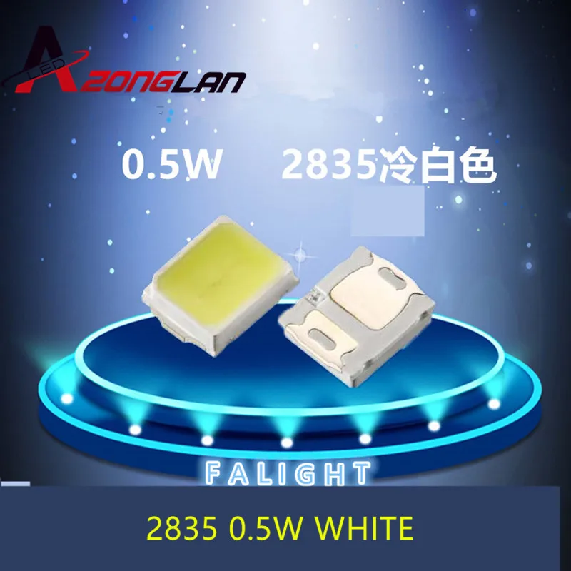 10pcs  LED SMD 2835,PLCC2 bianco neutro 20-27lm 6000-8200mcd ≥73 TELSTORE 