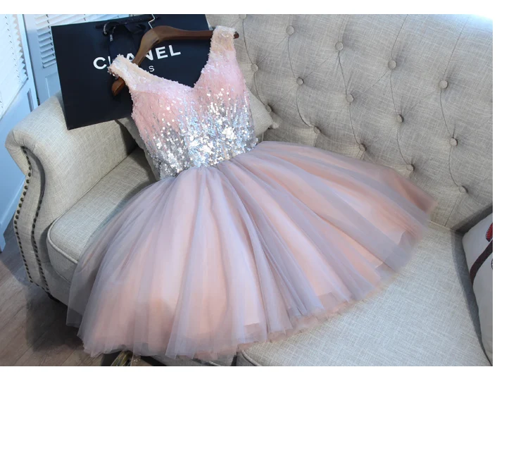 Новое поступление, розовое короткое вечернее платье с v-образным вырезом, abendkleider, элегантное вечернее платье abiye gece elbisesi ever pretty