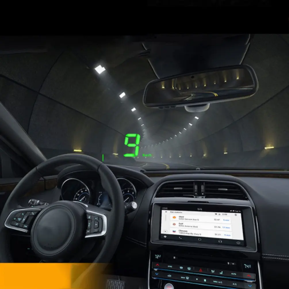  Neue Auto Head Up Display HD Screen Display GPS Geschwindigkeit Warnung System Kraftstoff Verbrauch