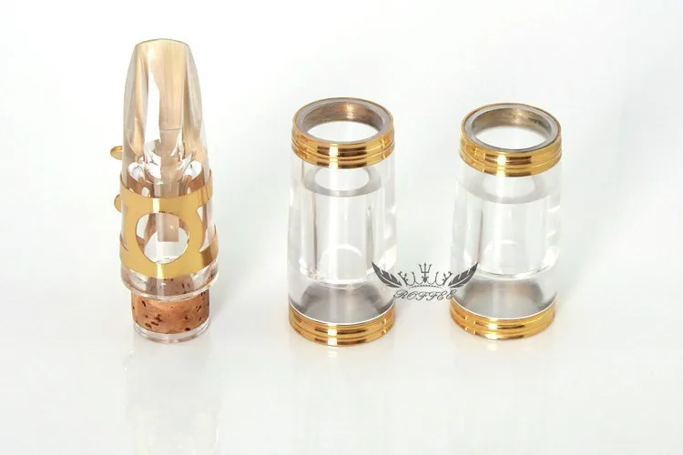 Music instrument gold plated key Bb acrylic transparent body clarinet