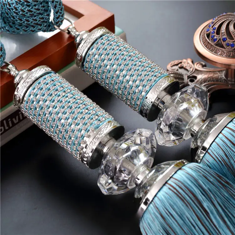 

Luxury Fashion crystal Decoration Curtain Clips Accessories Hanging Belt Curtain Strap Curtain Tassel Fastener Tieback Buckle