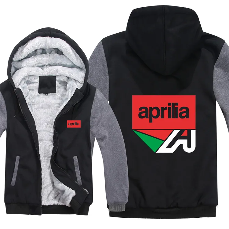 Motorcycle Aprilia Hoodies Mens Zipper Coat Fleece Thicken Aprilia Motor Sweatshirt Mans Clothing