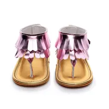 Для новорожденных Обувь для девочек Обувь для мальчиков лето мягкая подошва противоскользящие Сандалии для девочек Prewalker