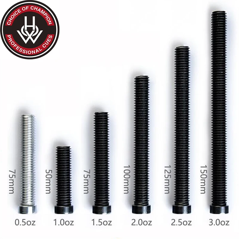 

HOW CUE Pool Cue Weight Bolt Billiards Cue Weight Bolt 0.5oz+1oz+1.5oz+2oz+2.5oz+3oz+3.5oz 7 Pieces of Weight Bolt Black 8