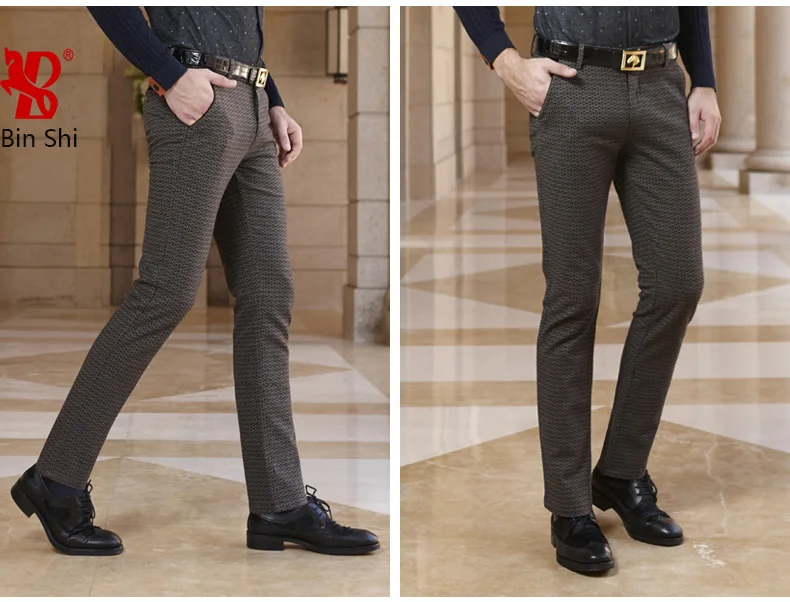 Nuevo 2015 moda para hombre pantalones Casual de negocios