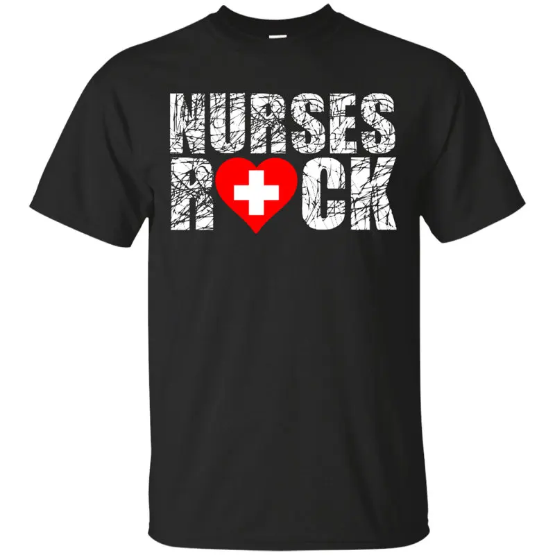 Buy T Shirts O-Neck 100% Cotton Short Sleeve Mens Nurses Rock Tee | Мужская одежда