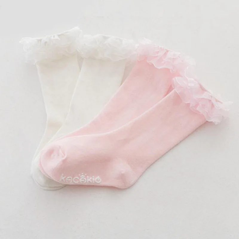 

Baby Girls Socks Knee High With Bows Princess Socks toddler Cute dot lace Socks Long Tube Kids Child Booties Wear 0-4Y