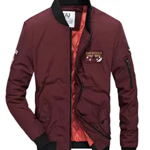 M~ 4XL Азиатский размер Осень Новая мода мужские толстые куртки-бомберы повседневные парки новая брендовая одежда верхняя одежда сплошной цвет