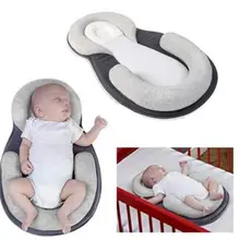 Подушка для сна для маленьких мальчиков и девочек, переносная кровать для новорожденных, матрас, защитный удобный дышащий
