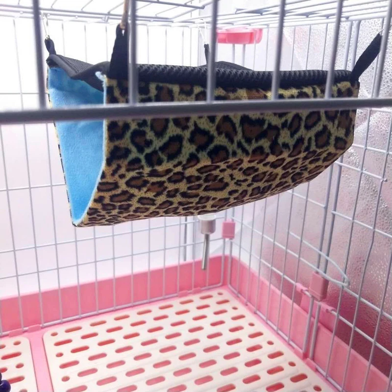 1pcs Double Layer font b Pet b font Rat Hammock For Rabbit Cage Hanging Warm Bed