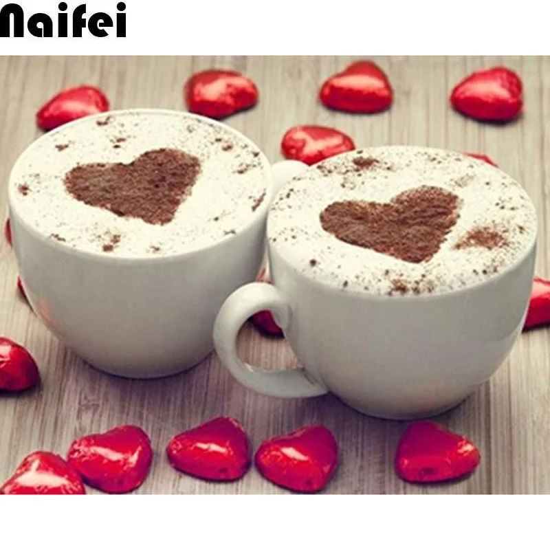 

3d Diamond Embroidery Coffee Cup Needlework Diamond Mosaic pattern Pictures Rhinestones Hobbies & Craft Patchwork home decor