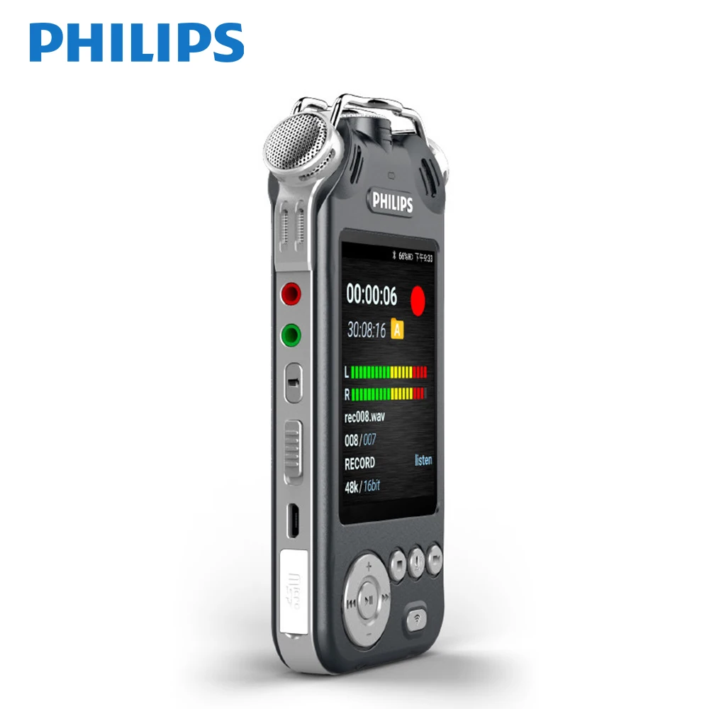 Philips Intelligence Digital Voice Recorder Smart Voice to Text WIFI&APP Direct Share Remote Control Built-in 32GB Philips Intelligence Digital Voice Recorder Smart Voice to Text WIFI&APP Direct Share Remote Control Built-in 32GB