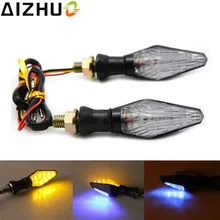 Moto Indicatore di Direzione Ambra Luce Blu 12 V LED Decorativa Lampeggiante Della Lampada Per Kawasaki Suzuki Honda Yamaha Triumph KTM BMW