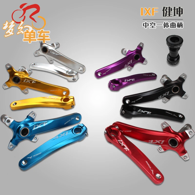 

Mountain bike crankset aluminum alloy bicycle crank sprocket mountain bicycle crank crank fluted disc mtb bike parts