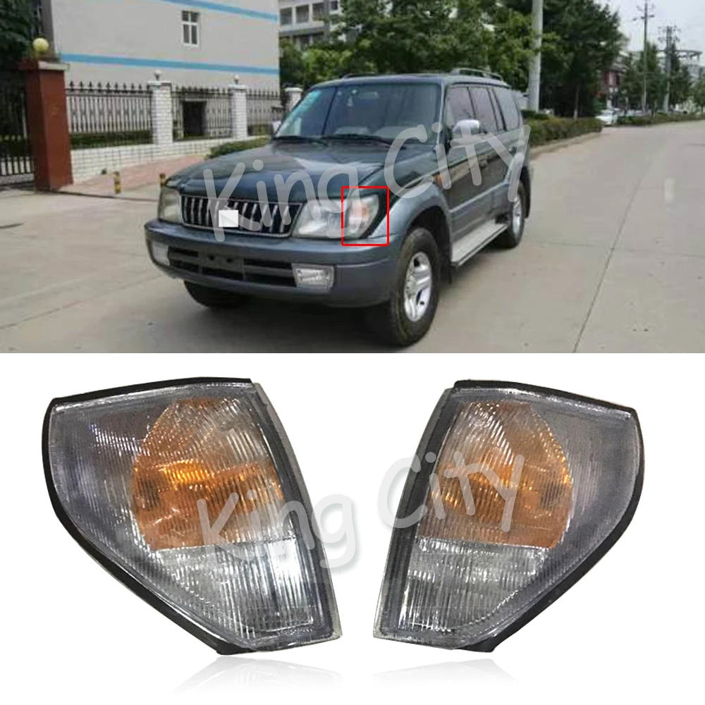 Discount CAPQX 1PCS For Toyota Prado LC90 2700 3400 1997-2002 Front Side Fender Marker Light Headlight Corner Turn Signal Light Side Lamp 1
