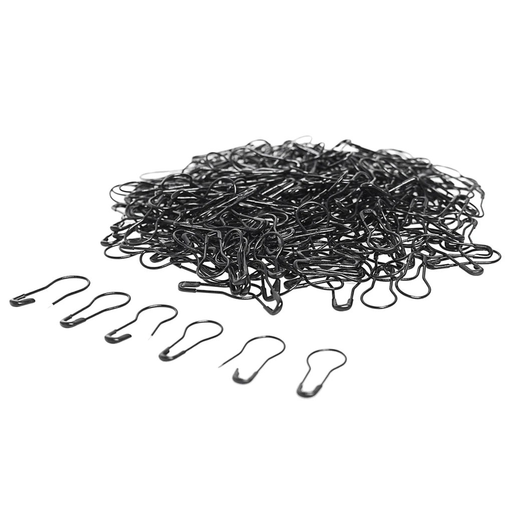 1000 Pieces Black Bulb Pins Metal Safety Pins Calabash Pin for Clothing Crafting, Knitting Marker and DIY Projects