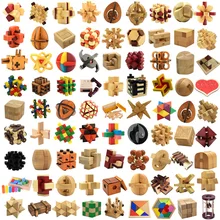 3D деревянные головоломки для повышения IQ головоломка деревянная Блокировка игра игрушка головоломка интеллектуальное обучение Развивающие для взрослых Детский подарок